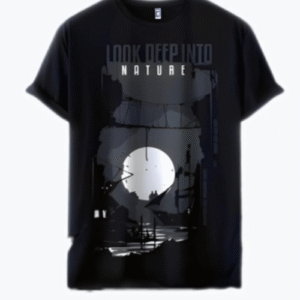 Look Deep Into Nature | Premium Drop Shoulder T-Shirt